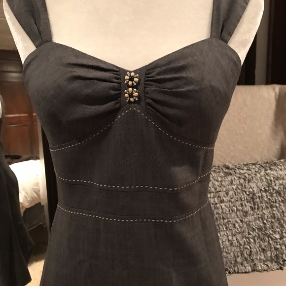 Rebecca Taylor Grey Sleeveless Dress, 8, EUC - Picture 2 of 6